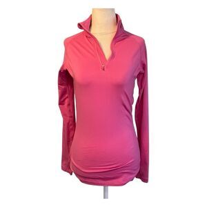 Nike Pro Combat Dri-FIT Swift Element 1/2-Zip Running Top Hot Pink Pull-Over XS
